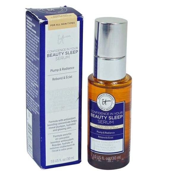 IT Cosmetics Beauty Sleep Serum Plump & Radiance Tri-Aox 1 fl oz / 30 ml - Picture 1 of 5